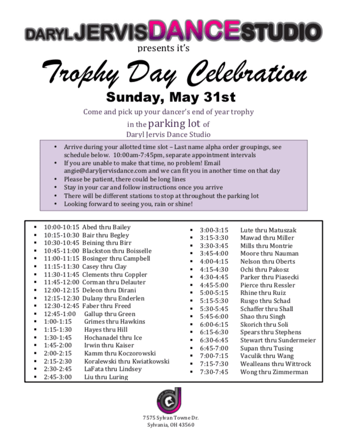 Trophy Day Celebration